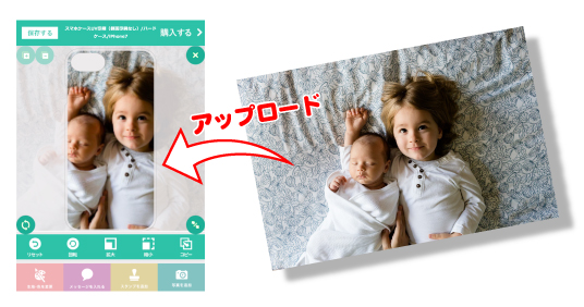 スマホで撮影した写真をアップロードするだけ