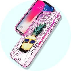 ダイヤモンド柄クリアケースでオリジナルスマホケースを作成｜iPhone