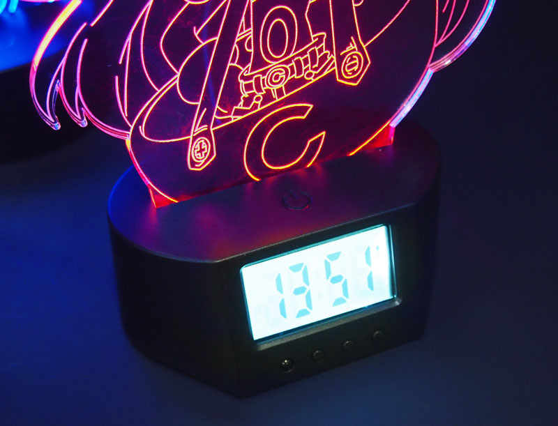 LEDアクリルスタンド台座(アラーム時計付き)