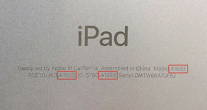 iPad (第7世代)の印刷面素材はその他iPadと仕様が異なります。