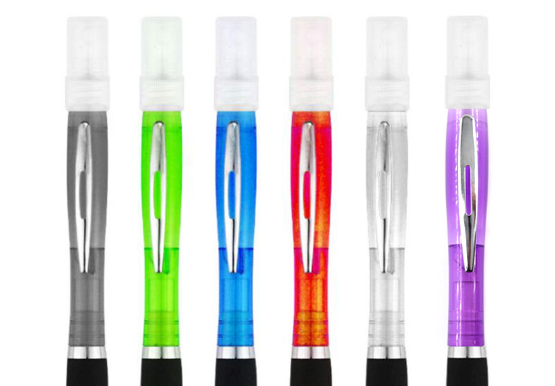 スプレー付ボールペンのカラーは５色ご用意。