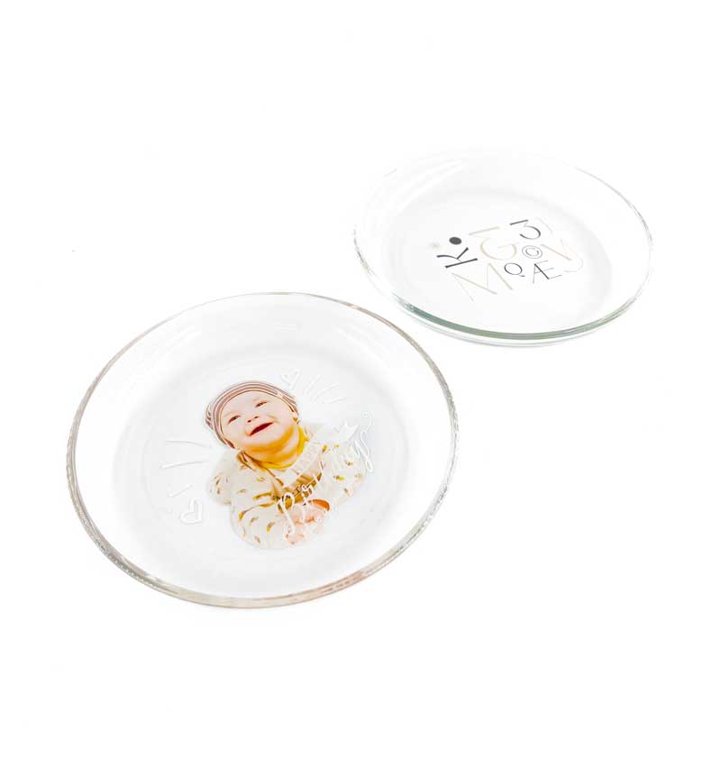 《1点から注文可能》フルカラープリントできるガラス製オリジナル皿