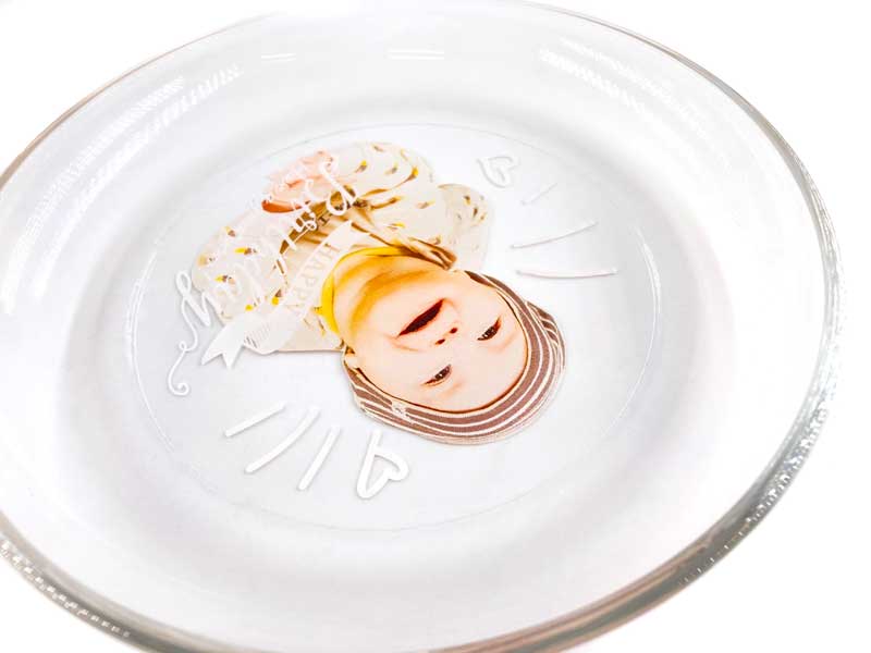 1個から作れるフルカラープリント対応のオリジナルガラス皿