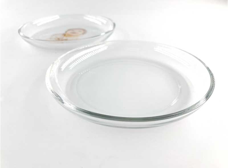 日本製のガラス皿にオリジナルプリント