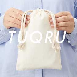 コットン巾着（M）｜175×260mm｜TR-0293｜MARKLESS STYLE｜TUQRU｜ツクル｜つくる｜bag