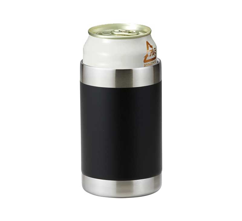 缶を差し込んでもよし、ドリンクを注いでもよしの保温機能を備えた真空断熱ステンレス缶クーラー