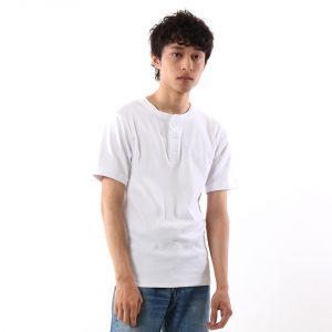 HanesヘンリーネックTシャツ