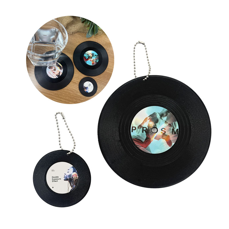 オリジナルレコード風キーホルダー＆コースターを1個からオリジナル作成・印刷｜ヨツバ印刷