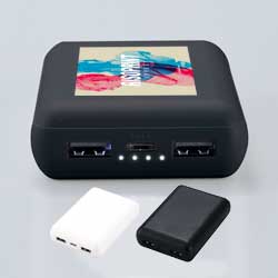 薄型軽量・急速充電モバイルバッテリー（10000mAh）のオリジナル印刷・プリント