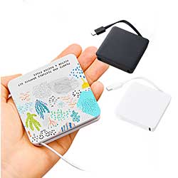 コードインモバイルチャージャー（2000ｍAh）のオリジナル印刷・プリント