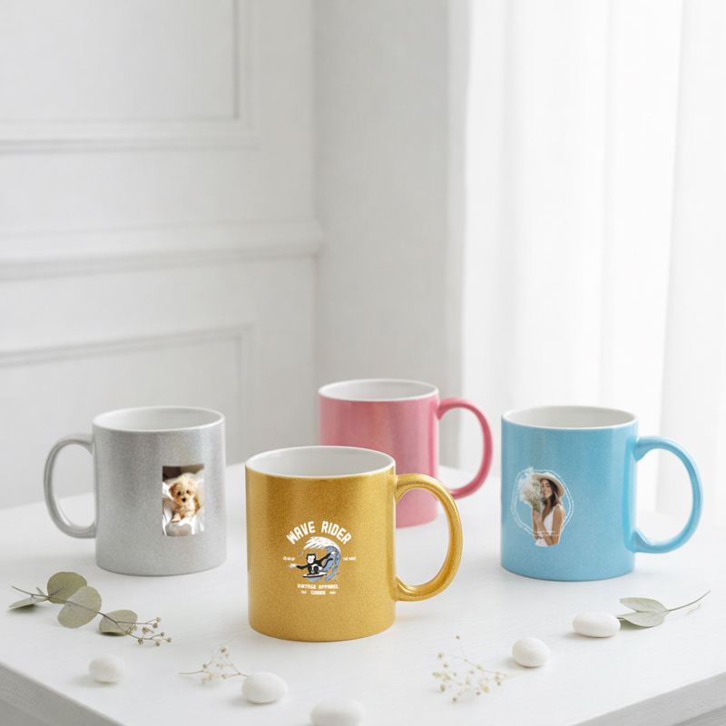 オリジナルメタリックカラーマグカップを1個から作成・印刷（UVデカールプリント対応）｜ME-Q（メーク）