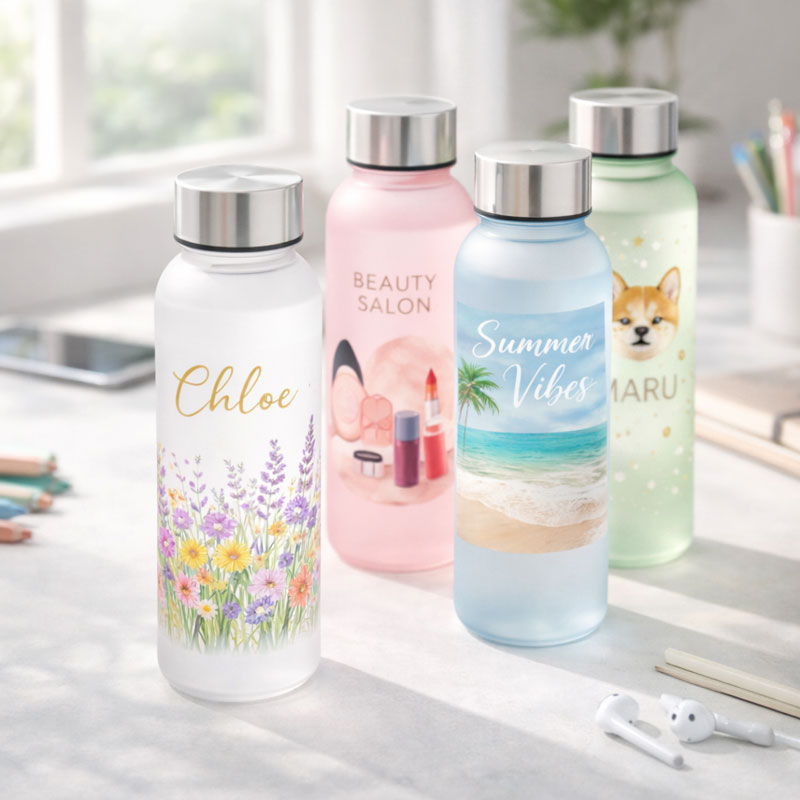 【1個から作成】目盛り付フロストボトルをオリジナル制作｜フルカラー印刷・小ロット対応