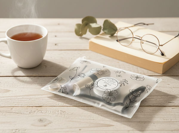 壊れにくく水にも強い！オリジナルクリアポーチ