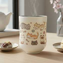 オリジナル真空二重ゆのみ（300ml）のオリジナル印刷