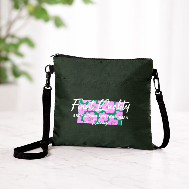 1個からオリジナル作成できる撥水サコッシュ｜テントクロス素材で雨に強いポケット付きバッグ【防災・アウトドア対応】ME-Q（メーク）