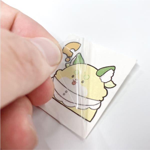 ①透明シートを剥がす
