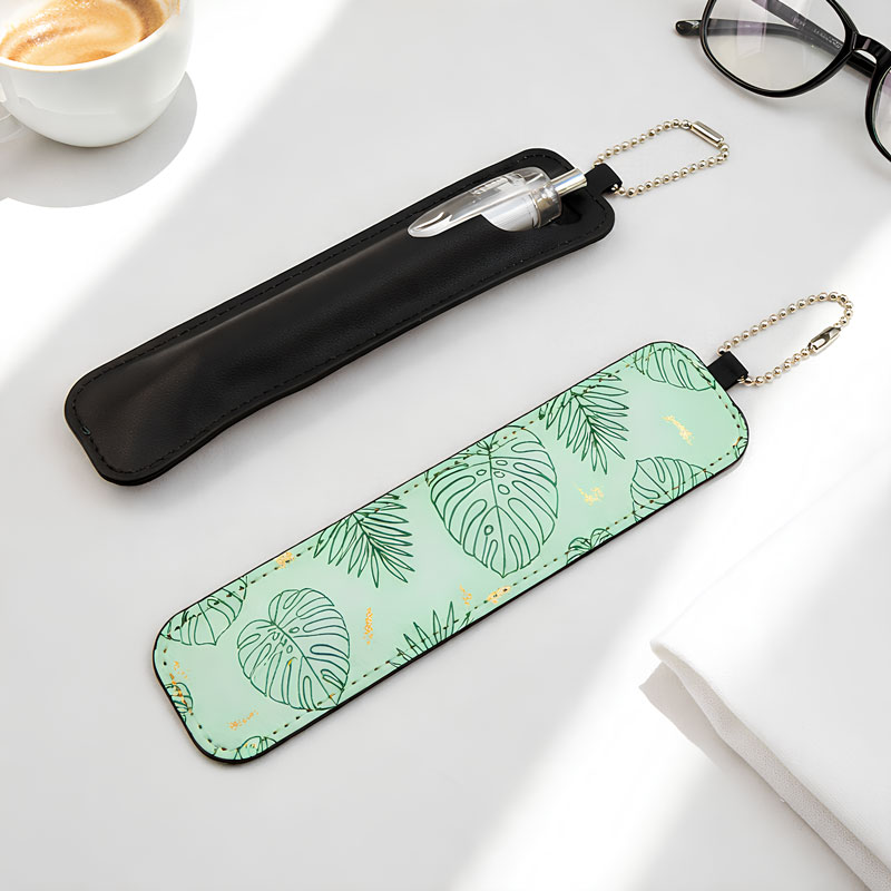 コンパクトペンケースの作成ならヨツバ印刷！1個からOK。1本用レザー(PU)ペンケースをオリジナル製作