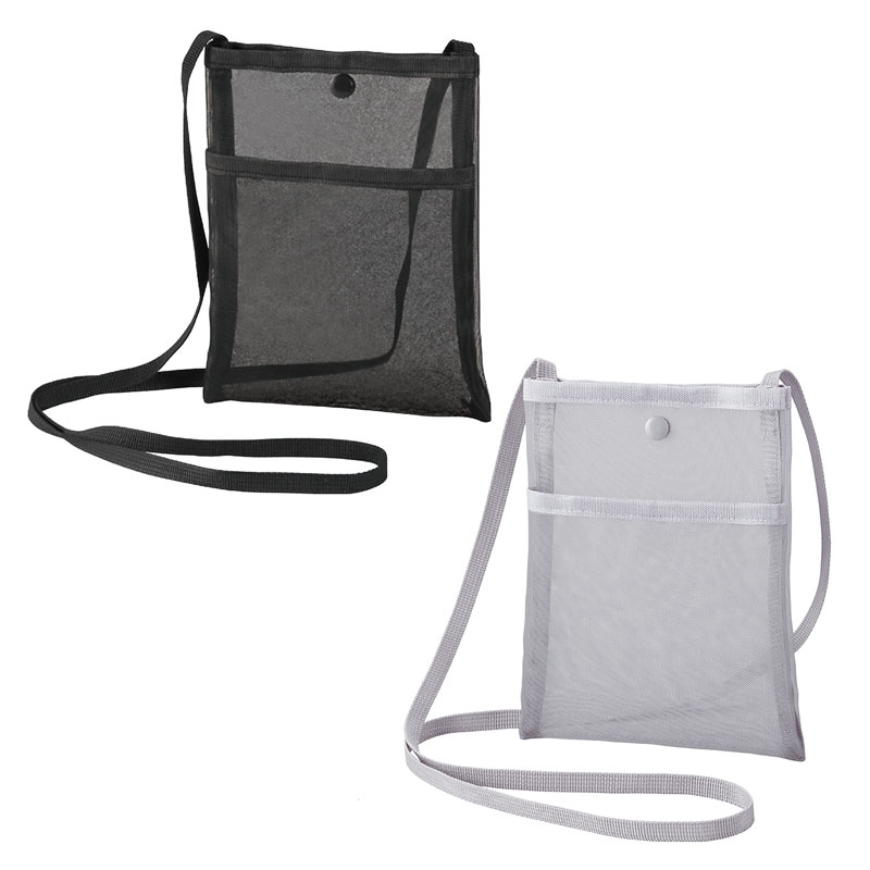 プラシャープ・フロントポケット付きメッシュサコッシュの特徴