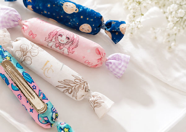 1個から作成できるオリジナルキャンディ型ヘアクリップで推し活・販売グッズ制作
