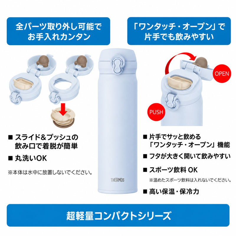 THERMOS 真空断熱ケータイマグの特徴