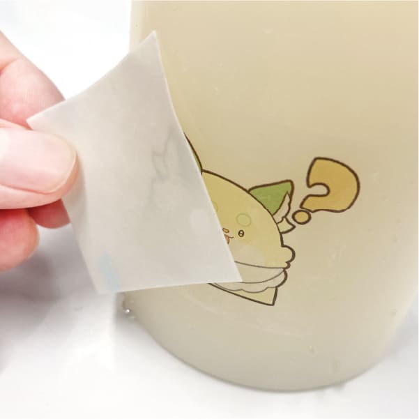 ④滑らすように剥がす