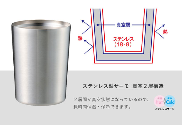 保温・保冷効果抜群！ステンレス素材で長時間温度キープ