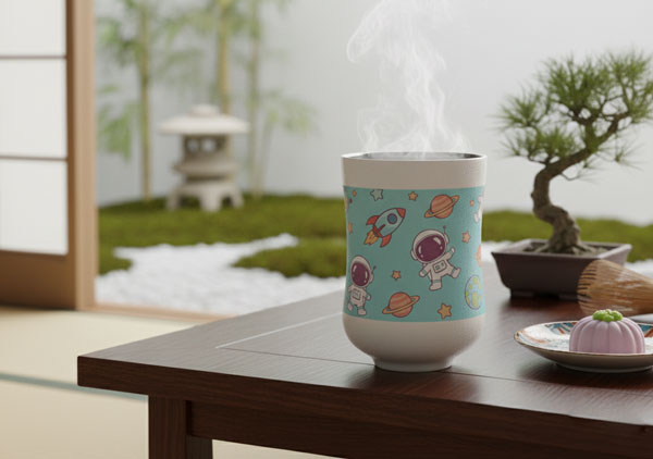 真空二重構造で保温・保冷に優れたステンレスゆのみ300ml