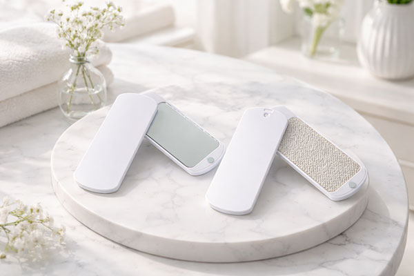 洋服用クリーナーとミラーが一体化した2WAY携帯用クリーナー