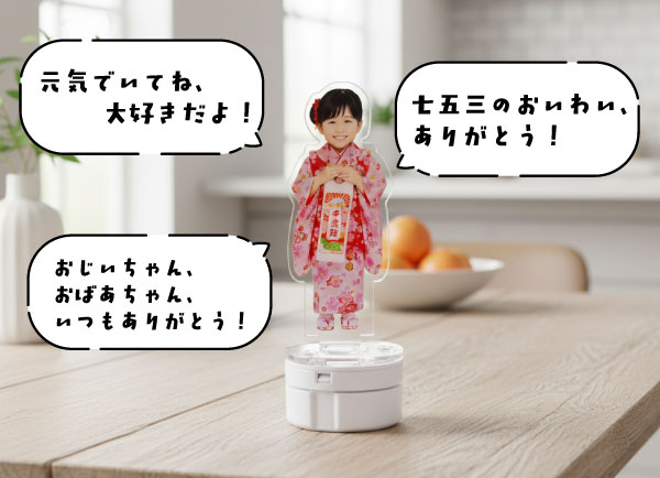 写真+音声で感動を届けるボイスアクスタギフト