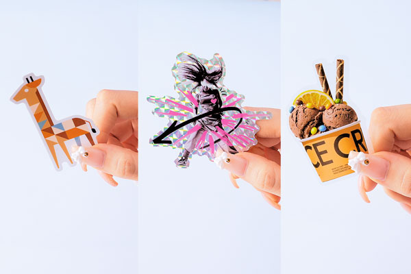 フリーカット対応！自由な形状でオリジナルステッカーを作成