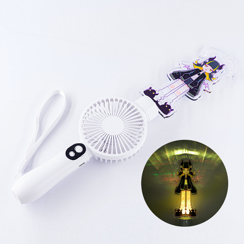 LEDで光る！アクスタ付きハンディファンを1個からオリジナル作成・印刷｜ヨツバ印刷
